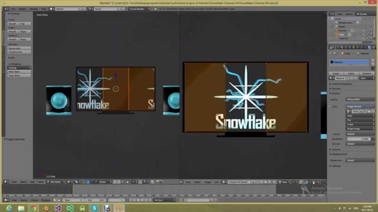 Channel Art Speed-Build (Blender) ft.Eric