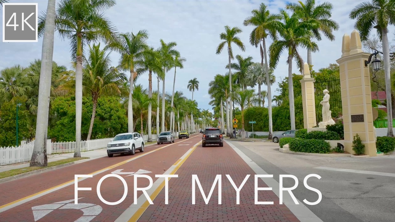 Fort Myers, Florida 4K Driving Tour | Downtown, River District & Scenic City Drive