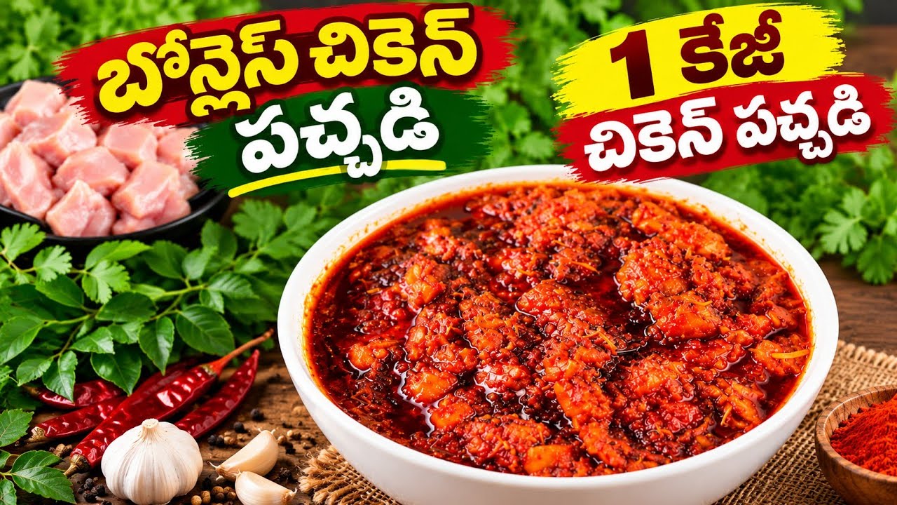 1kg చికెన్ నిల్వ పచ్చడి రెసిపీ #)) 1kg Chicken nilva Pachadi recipe #food #recipe 