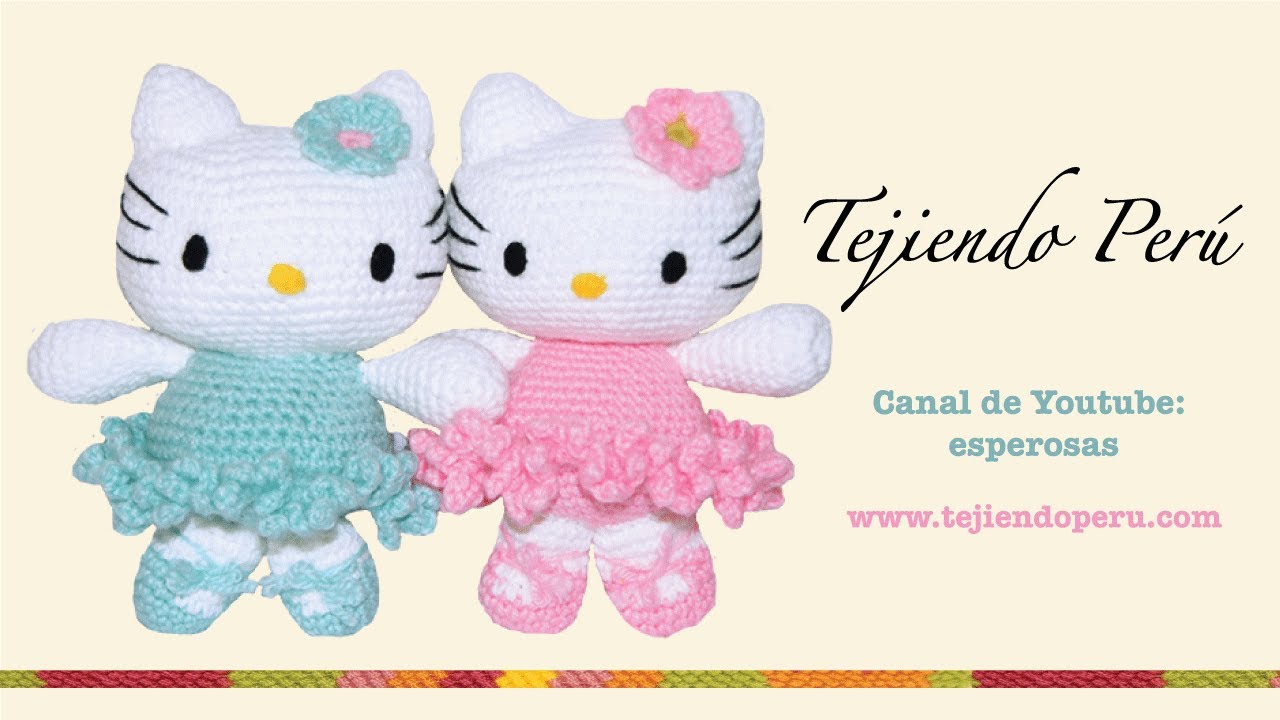 Hello Kitty tejida a crochet (amigurumi)  Parte 1: cabeza  - Tejiendo Perú