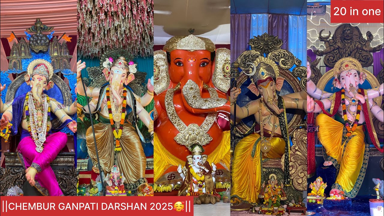 CHEMBUR ALL GANPATI DARSHAN 2025🤍🌎SAHYADRI KRIDA MANDAL TILAK NAGAR CHA RAJA / CHEMBUR CHA RAJA 2025