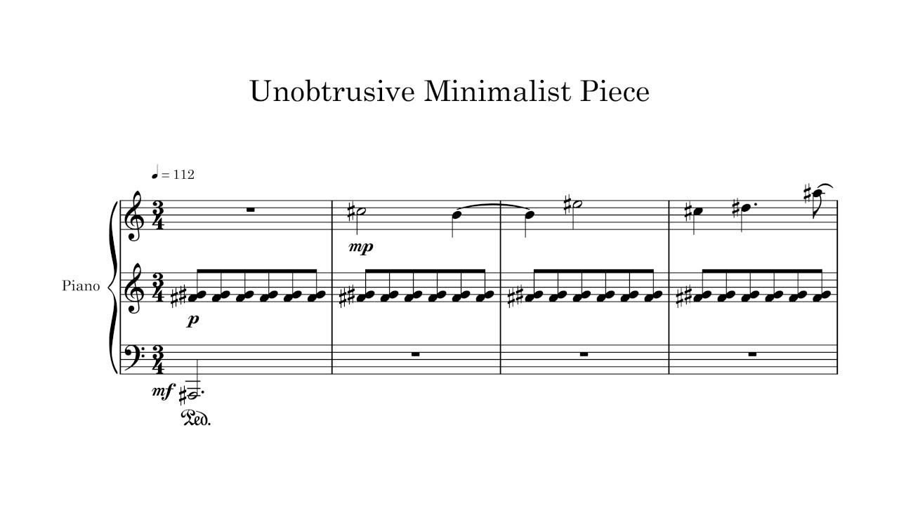 Unobtrusive Minimalist Piece (2020)