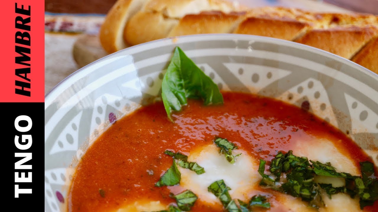 Sopa de Tomate Italiana fácil | 3 min