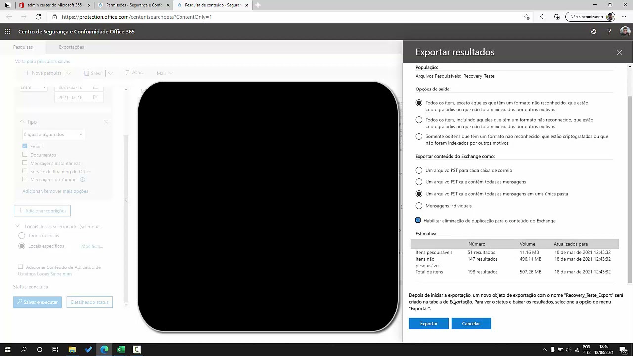 Recuperar e-mail/caixa de correio no Microsoft/Office 365
