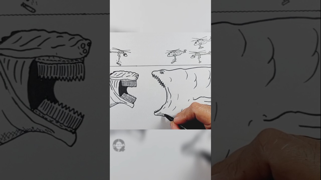 Review - How to Draw Bloop vs El Gran Maja - A Battle on the Ocean's Surface #shorts #drawing #art