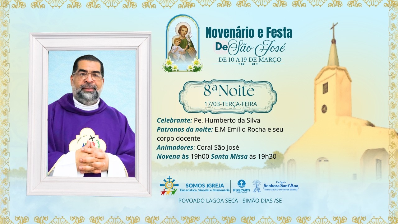 8ª Noite do Novenário de São José - Escola Municipal Emílio Rocha e seu corpo docente.