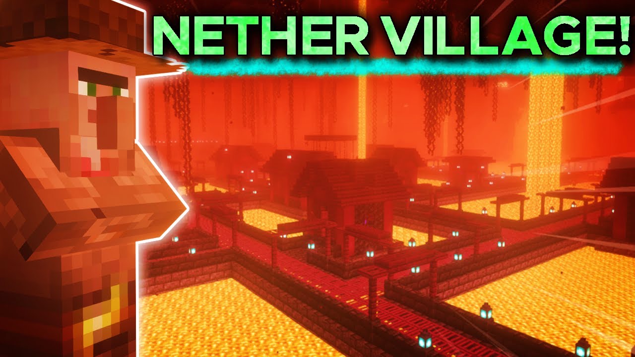 Как бы выглядела деревня NETHER в Minecraft?