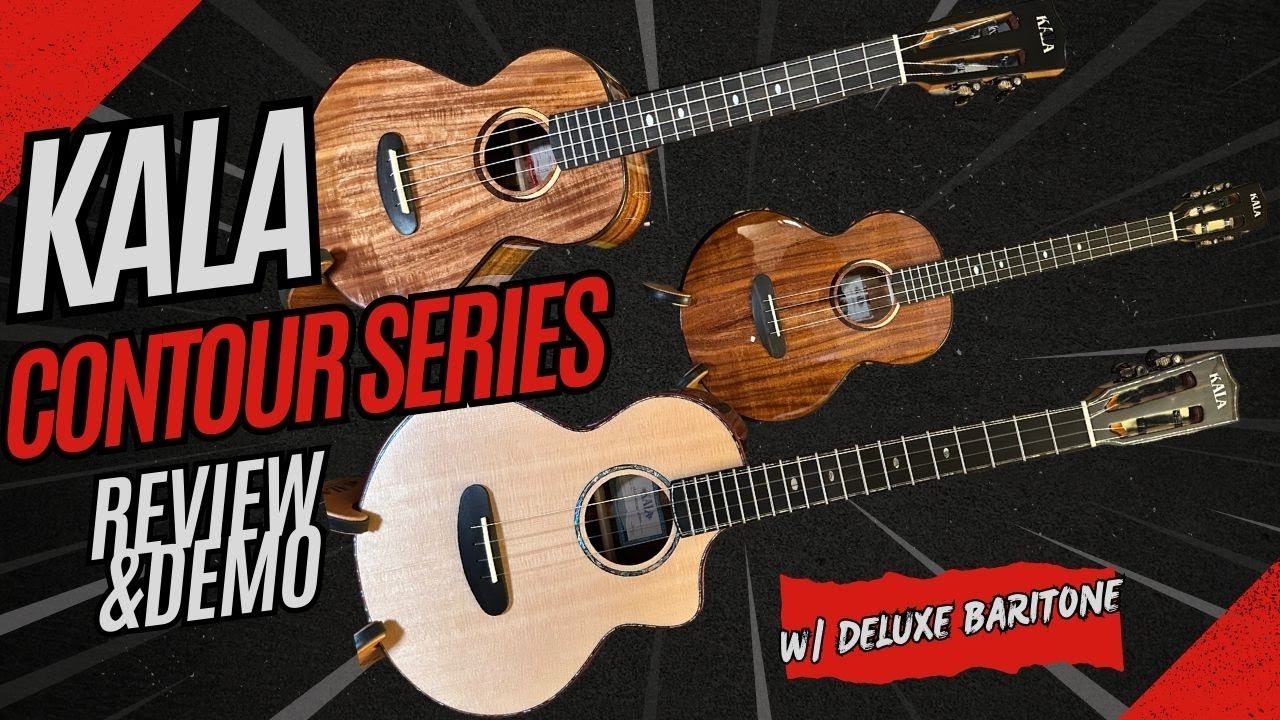 3 Best Tenor & Baritone Ukuleles - Kala Contour uke Review/ Demo -Acacia & DELUXE Spruce Rosewood