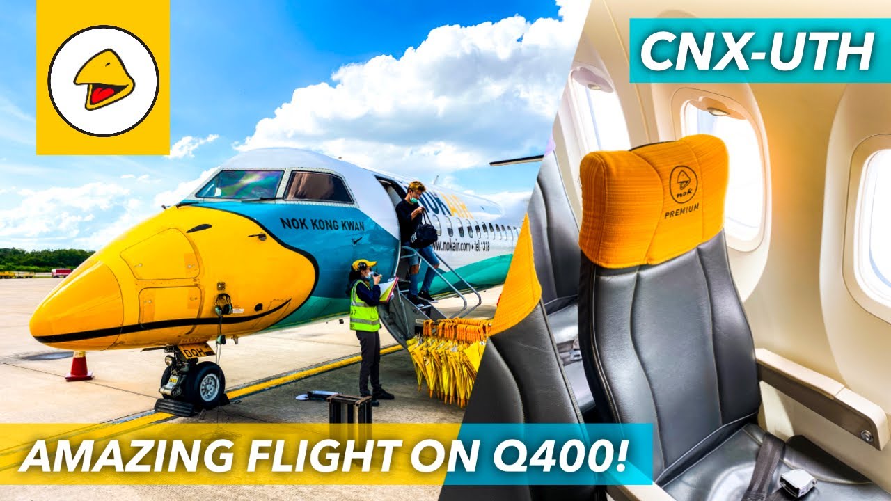 Nok Air Q400 Experience! My First Turboprop Review | Chiang Mai - Udon Thani | DD8622