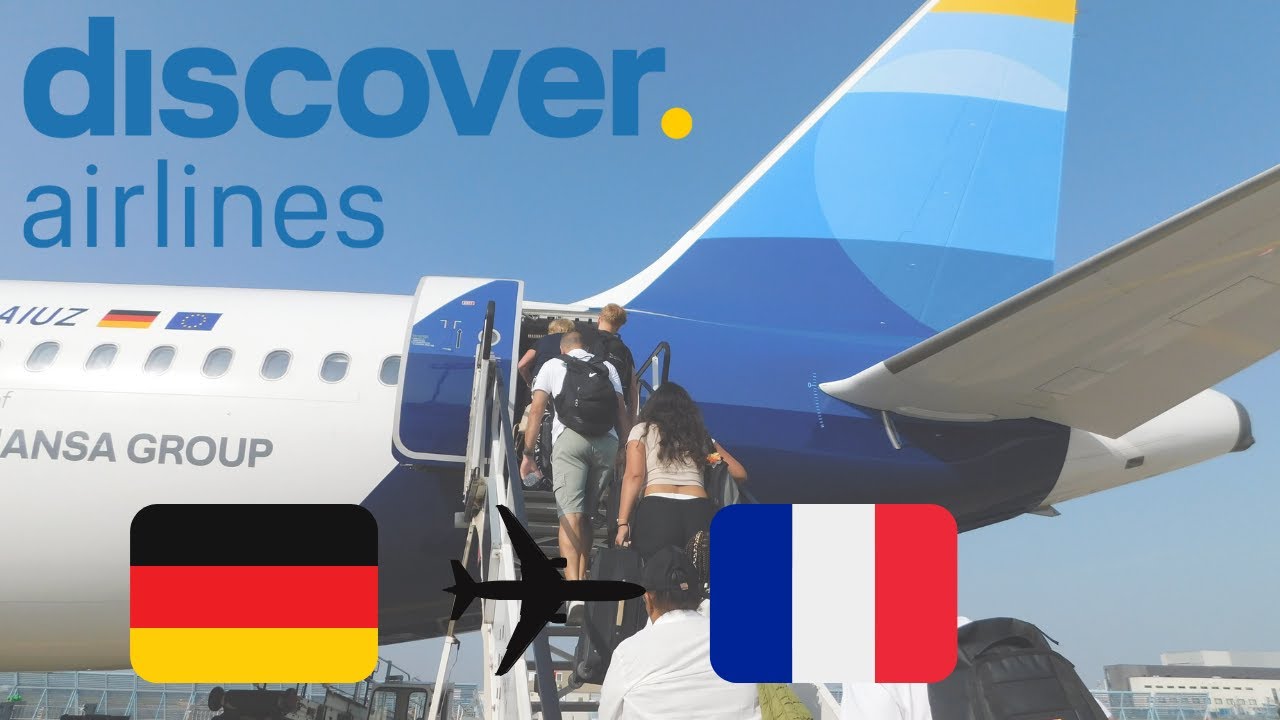 FLYING NEW LUFTHANSA! Discover Airlines Airbus A320 sunny departure from Frankfurt