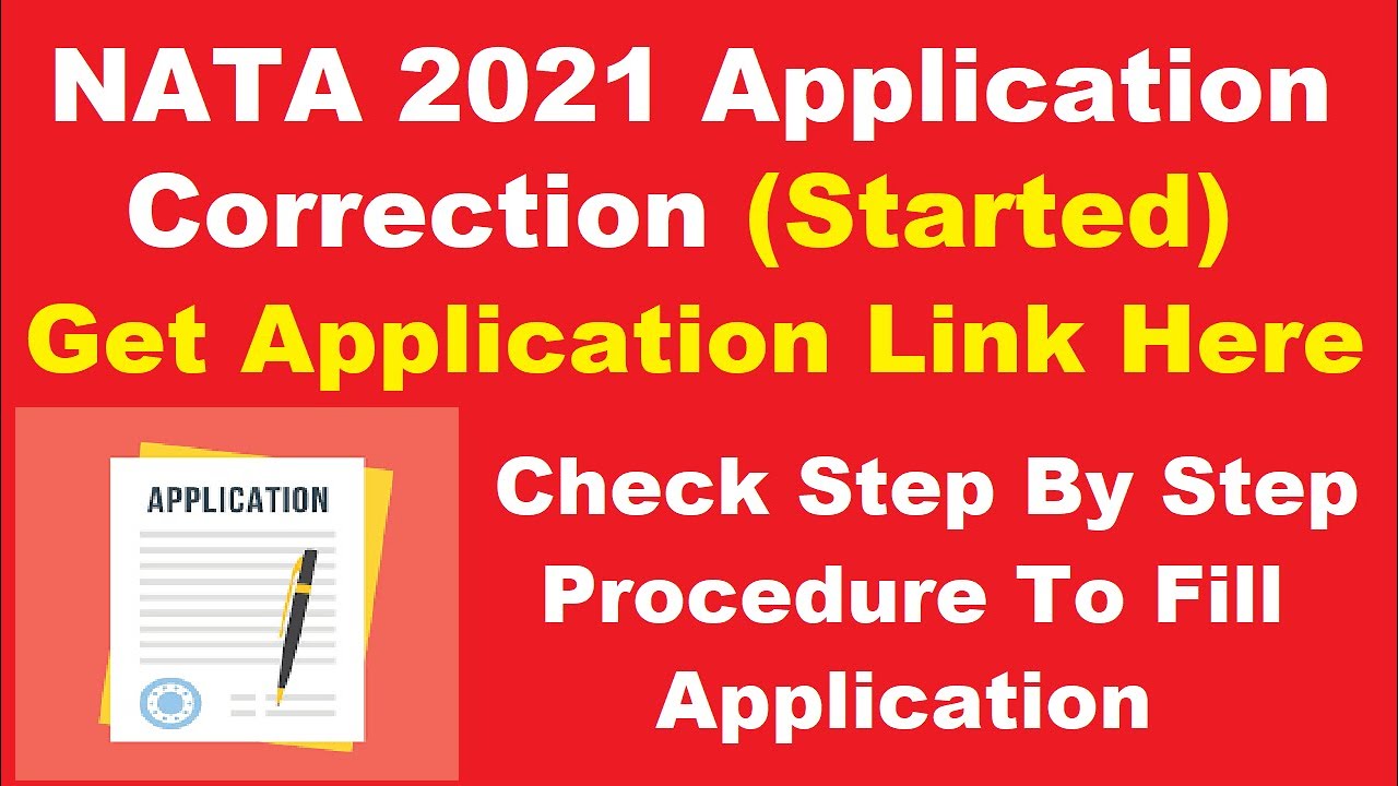NATA 2021 Application Correction (Started) - How To Edit NATA Application 2021