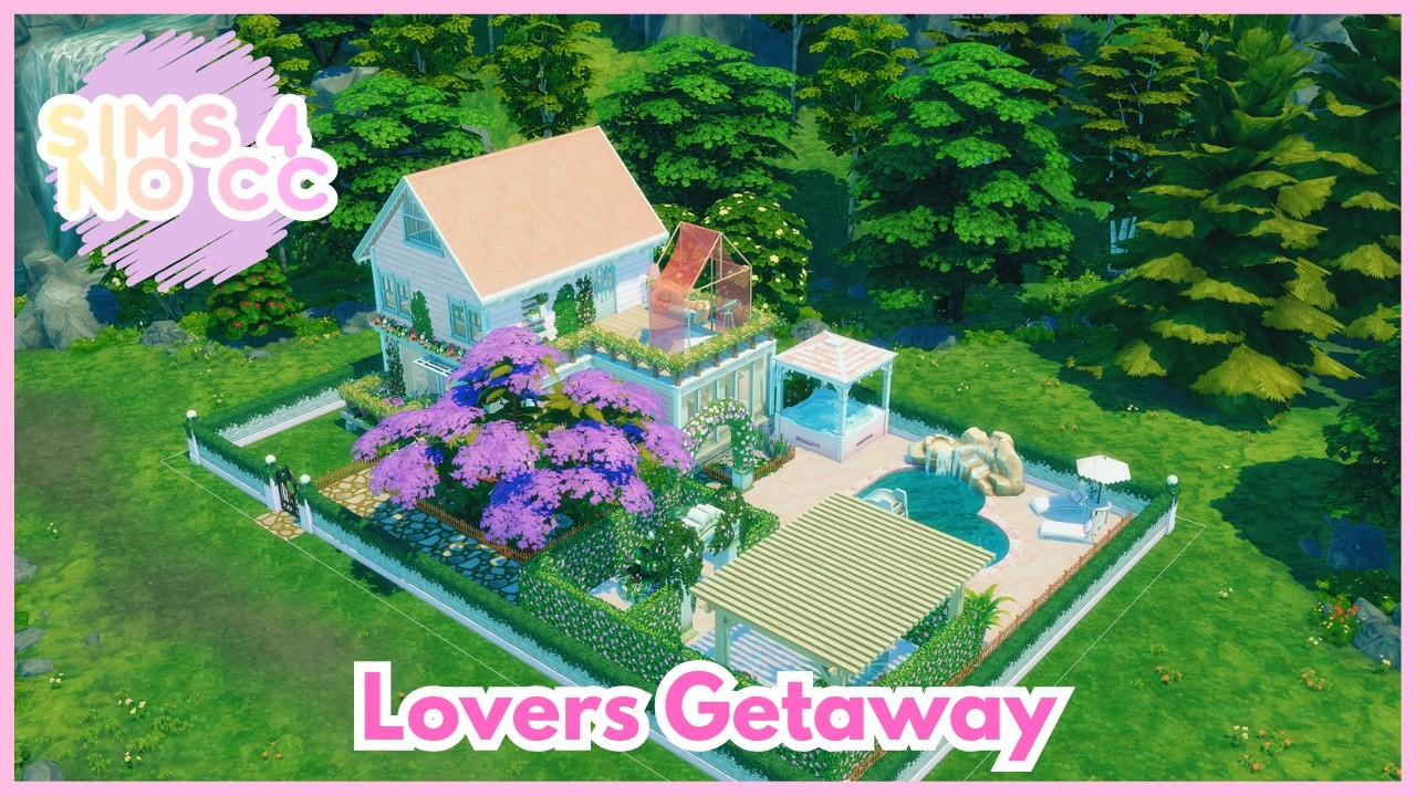 Romantic Lovers’ Getaway Cottage 💖 NO CC | Valentine’s Retreat  | The Sims 4 Speed Build