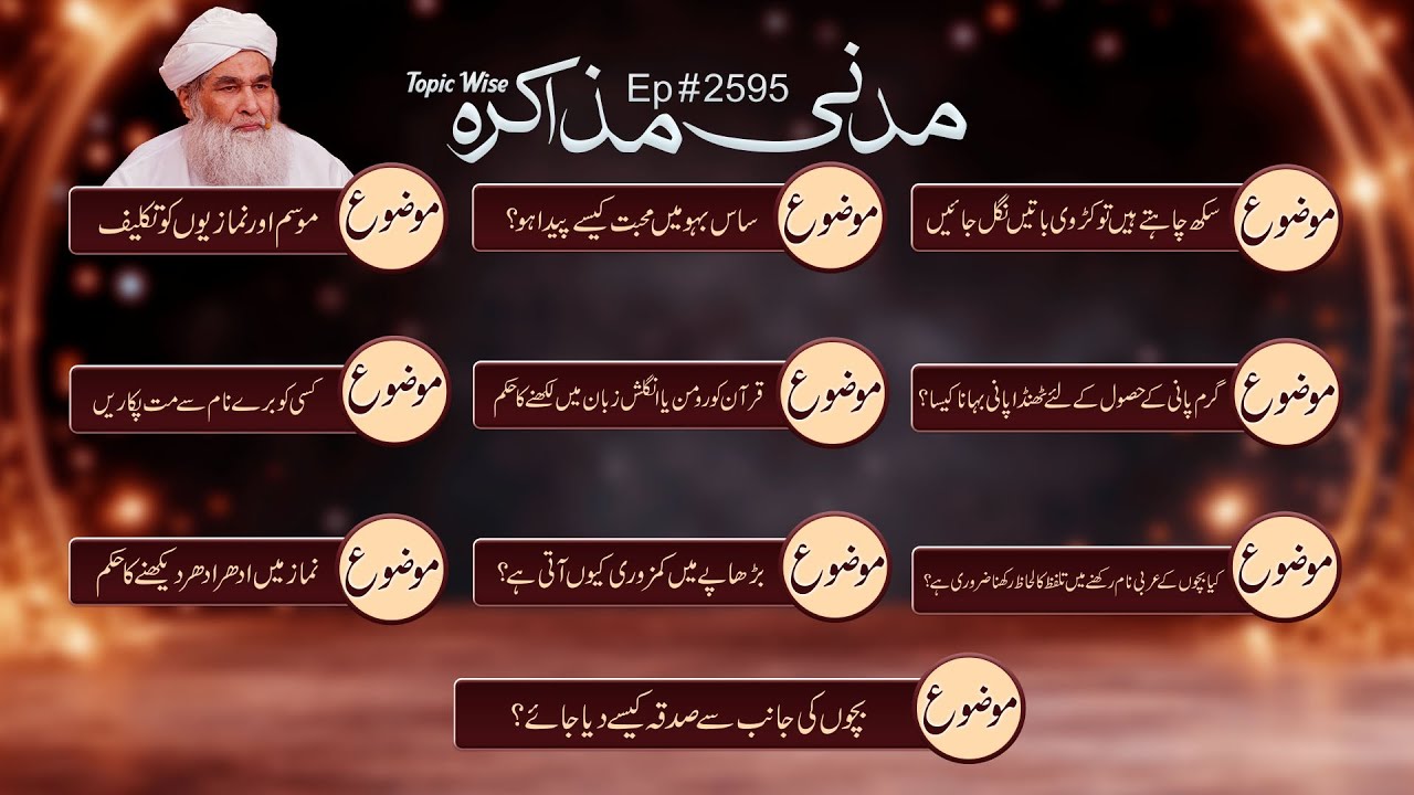 Madani Muzakrah Ep # 2595 (With Different Topics) l 29 November 2025 (8 Jamadi ul Ukhra 1447)