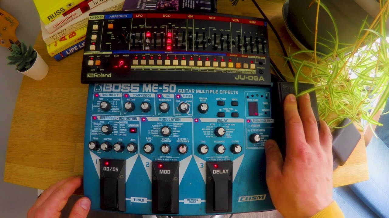 Boss ME-50 effects with Synth - with Roland JU-06a - Sound Experiments