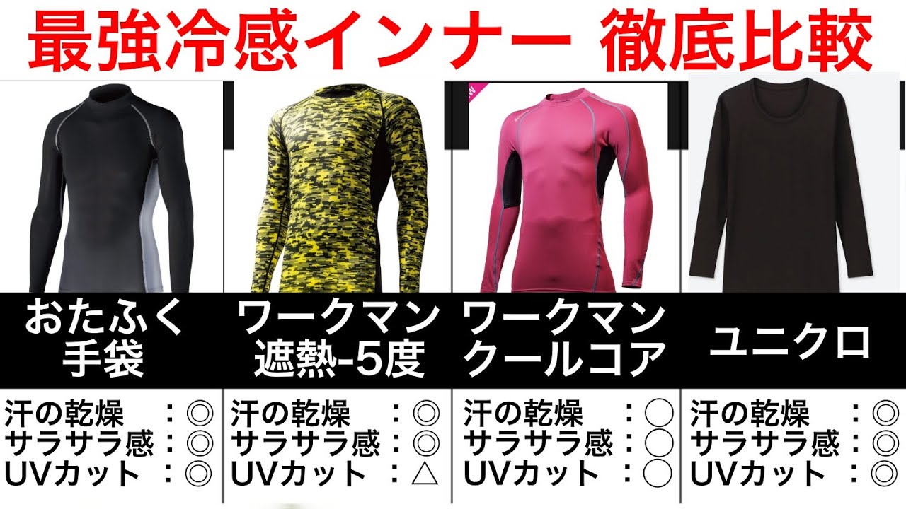 【最強冷感インナー】ワークマン、ユニクロ、おたふくを徹底比較【コスパ最強】