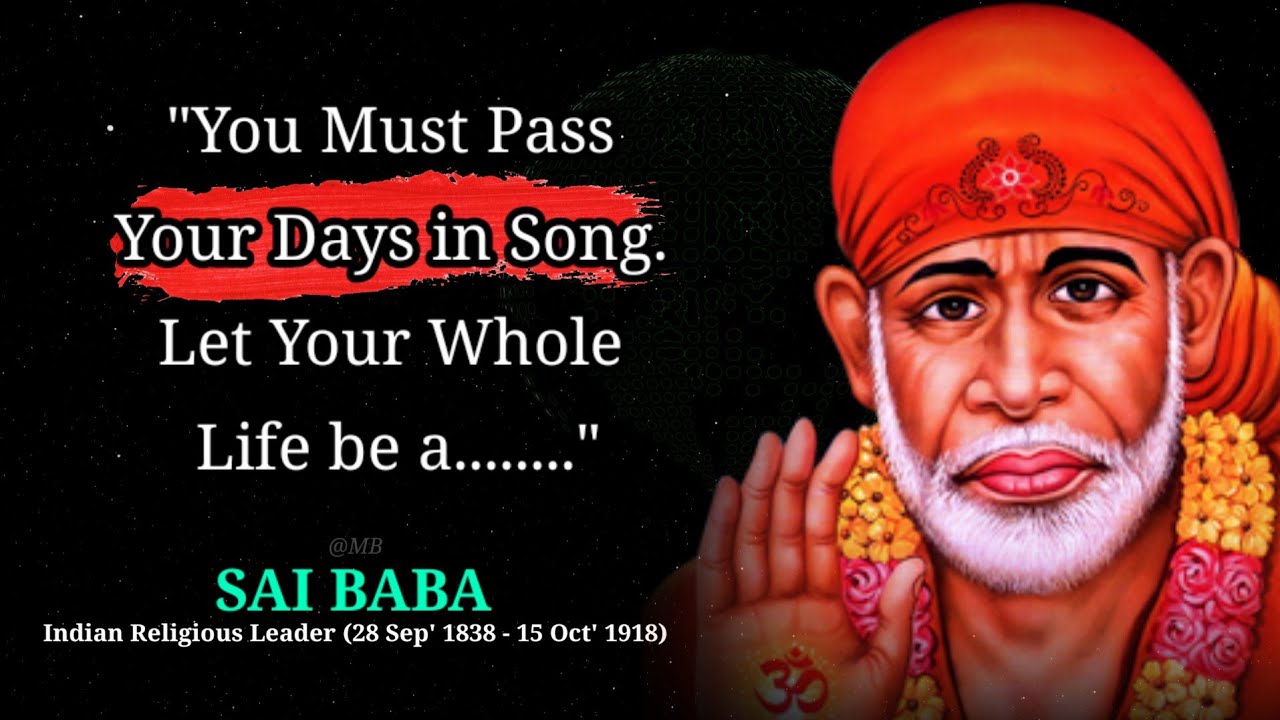 Best Spiritual Quotes of Sai Baba | Sai Baba's most Powerful Motivational Quotes about Life