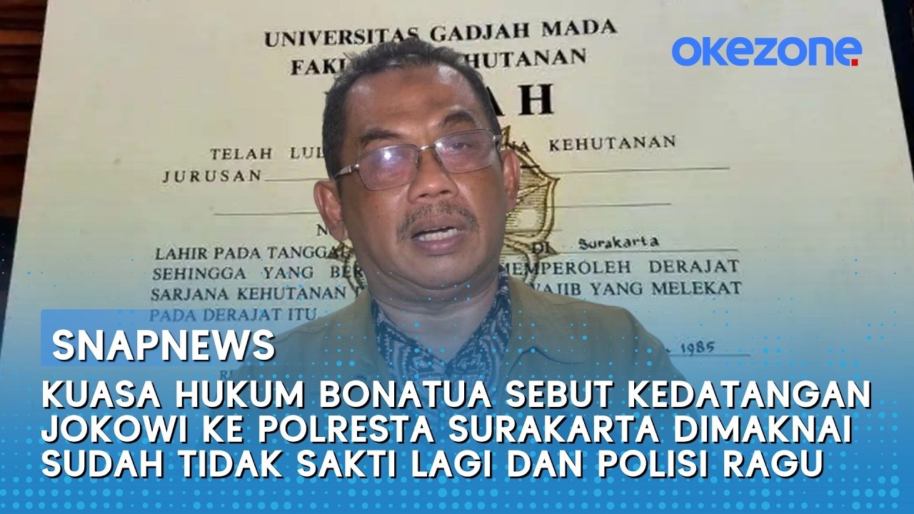Kuasa Hukum Bonatua Sebut Kedatangan Jokowi ke Polresta Surakarta Dimaknai Sudah Tidak Sakti Lagi