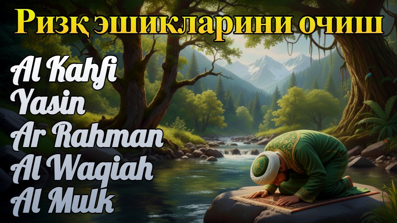 Энг кучли дуолар: Ёсин, Каҳф, Ар-Раҳмон, Воқеа, Мулк – Ризқ ва Барака калити