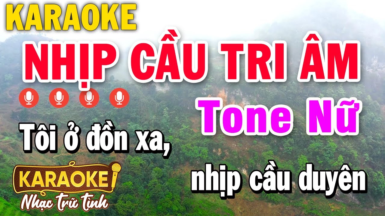 KARAOKE NHỊP CẦU TRI ÂM TONE NỮ | Karaoke Nhạc Trữ Tình