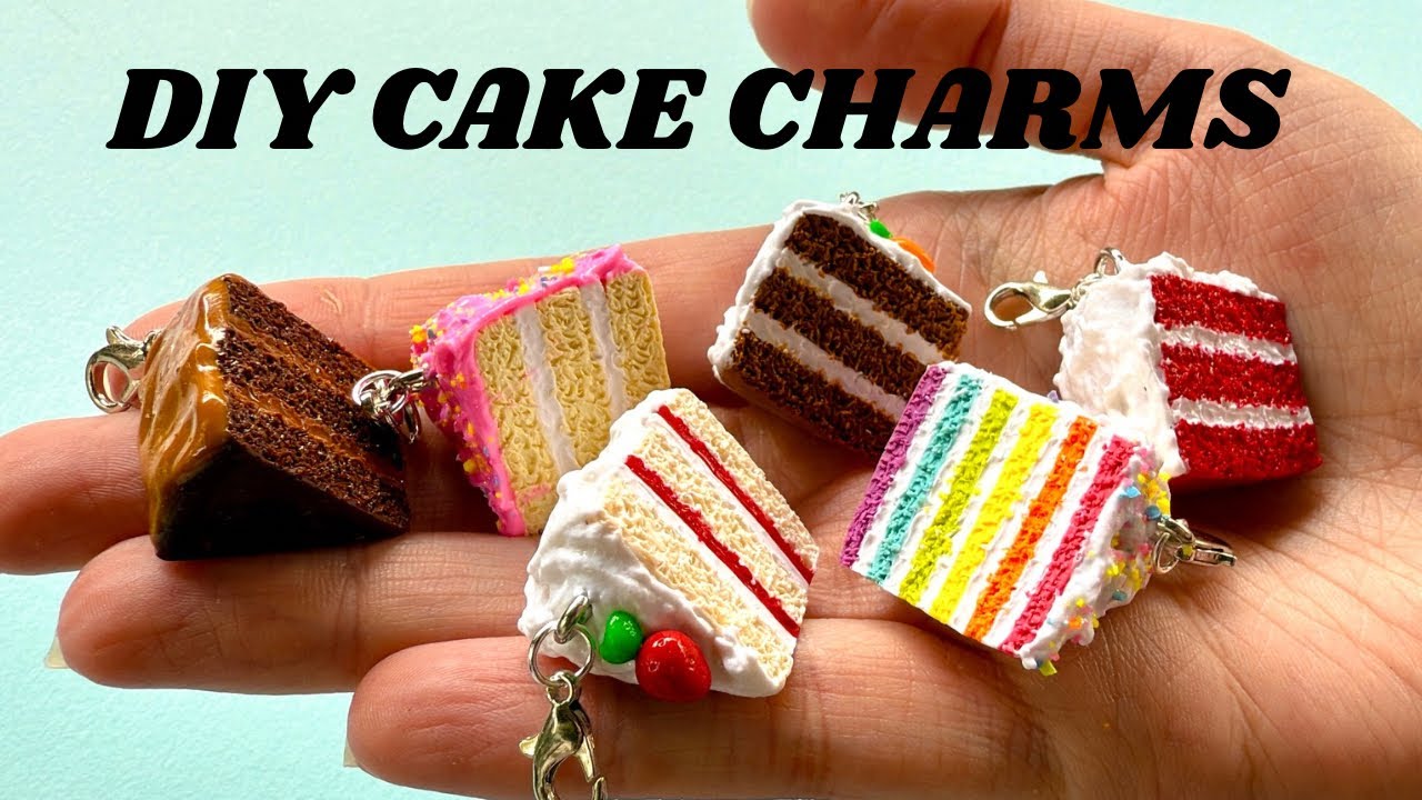 6 Polymer Clay Cake Charms To Make For DIY Projects (Tutorial)