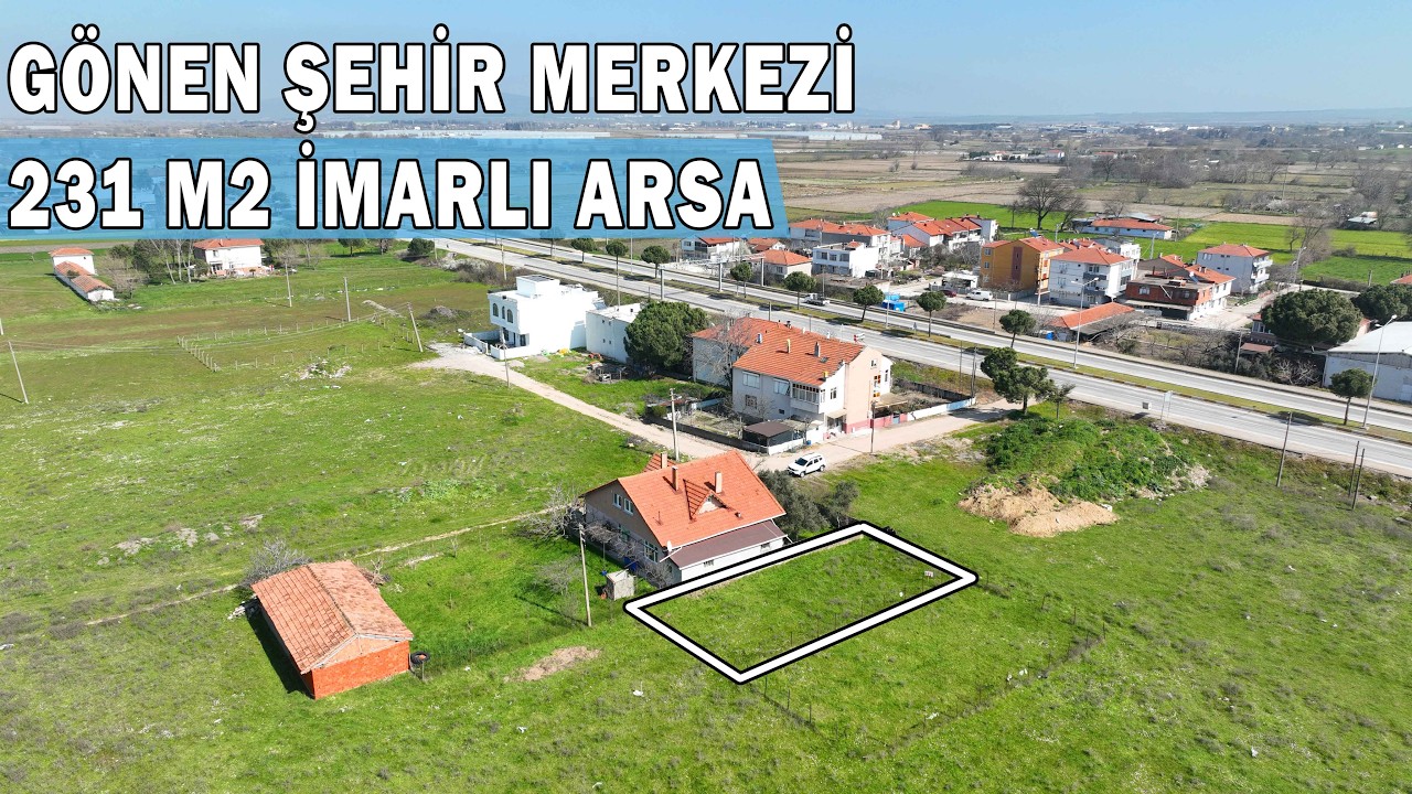 Gönen Altay'da 231 m2 Ayrık İkiz Nizam Üç Kat İmarlı Arsa 2.000.000 TL