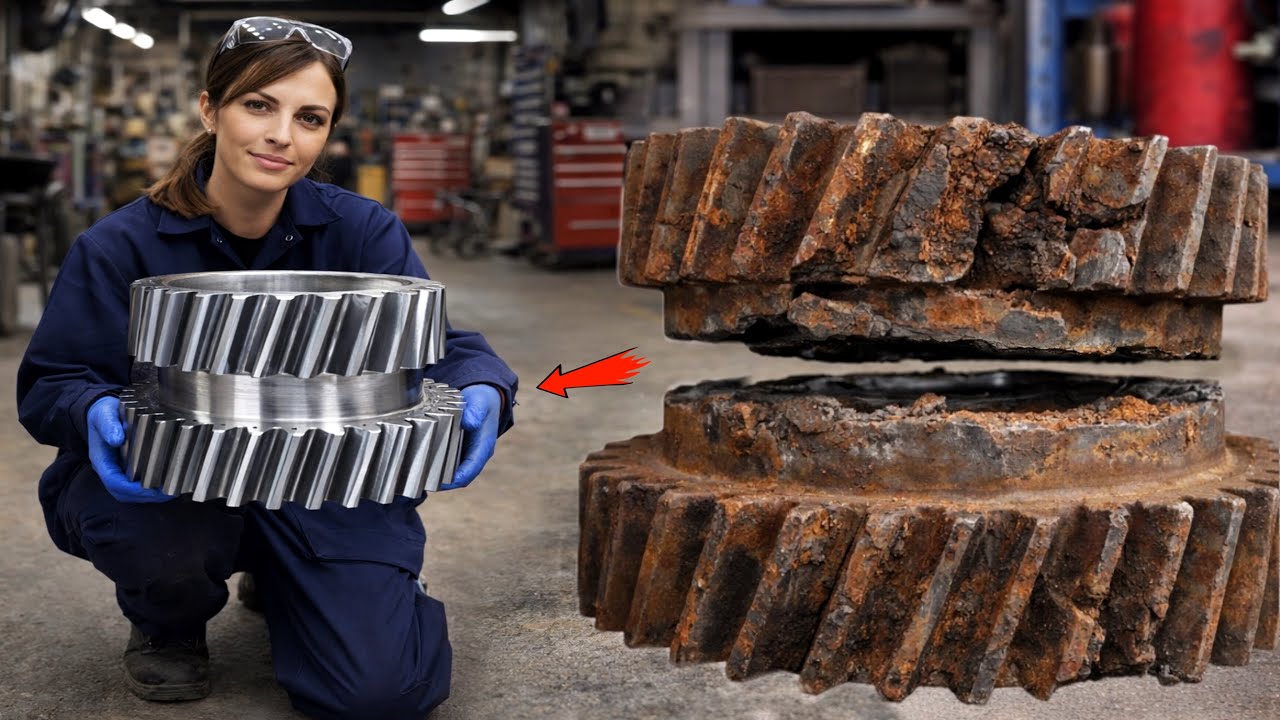 Completely Shattered Gear Restored in the Workshop | From Scrap Metal to Precision Machine Part