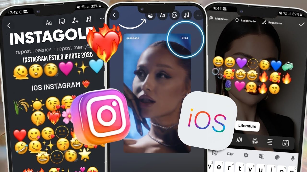 INSTAGOLD IOS ATUALIZADO 2025 INSTAGRAM estilo IPHONE com EMOJIS IOS + FONTES IOS + REPOST REELS IOS