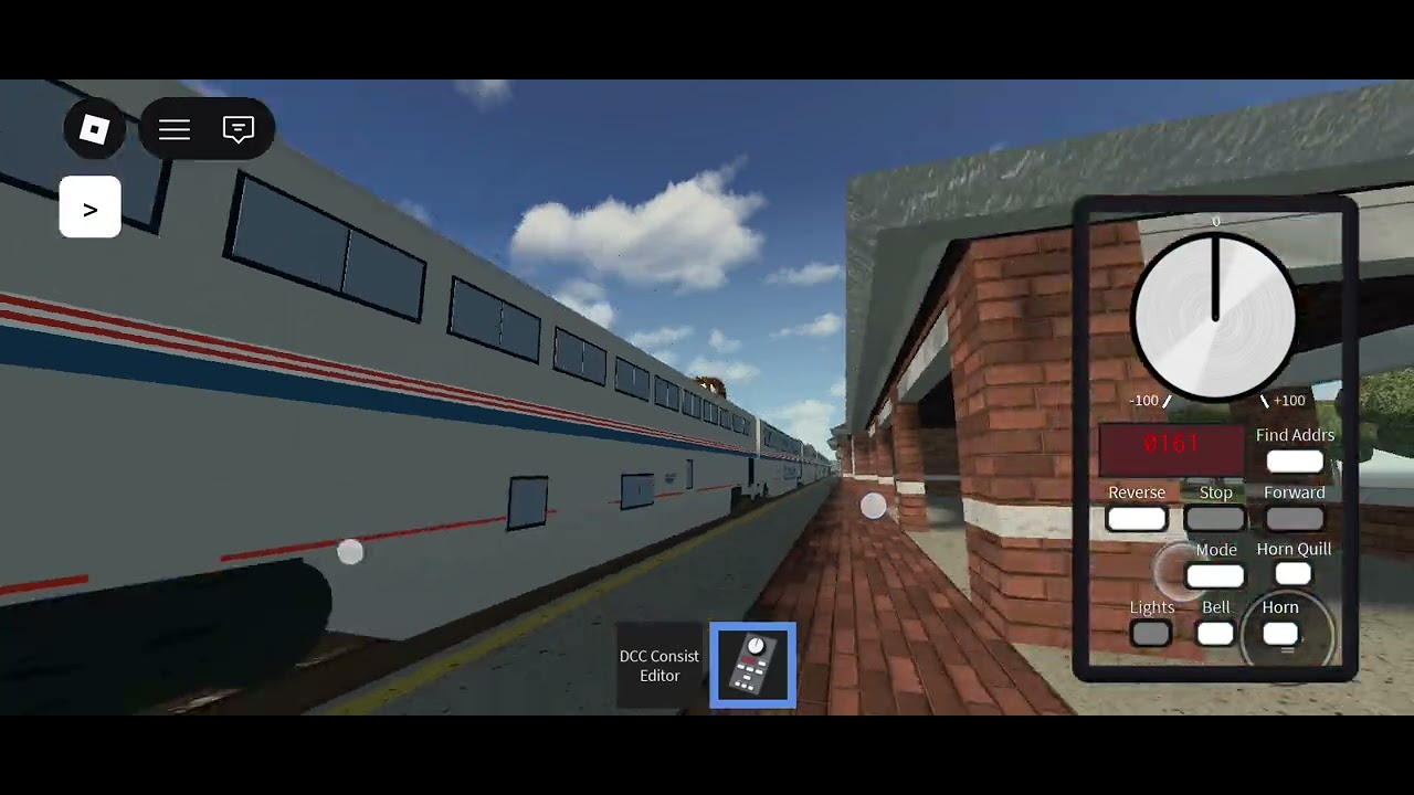 (Ro Scale Southline District) Amtrak City of New Orleans with private car arrives at Amtrak station