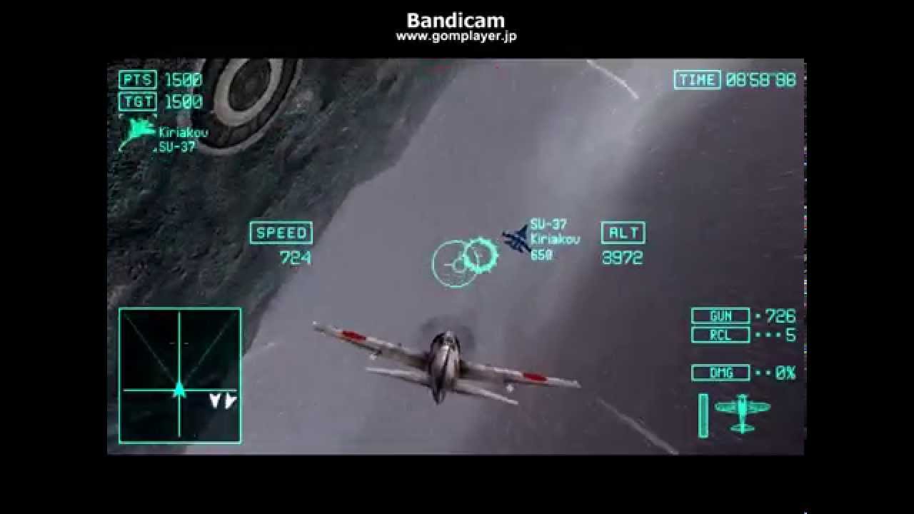 psp エースコンバットX2　ゼロ戦で核ミサイルサイロ制圧（難易度ACE）