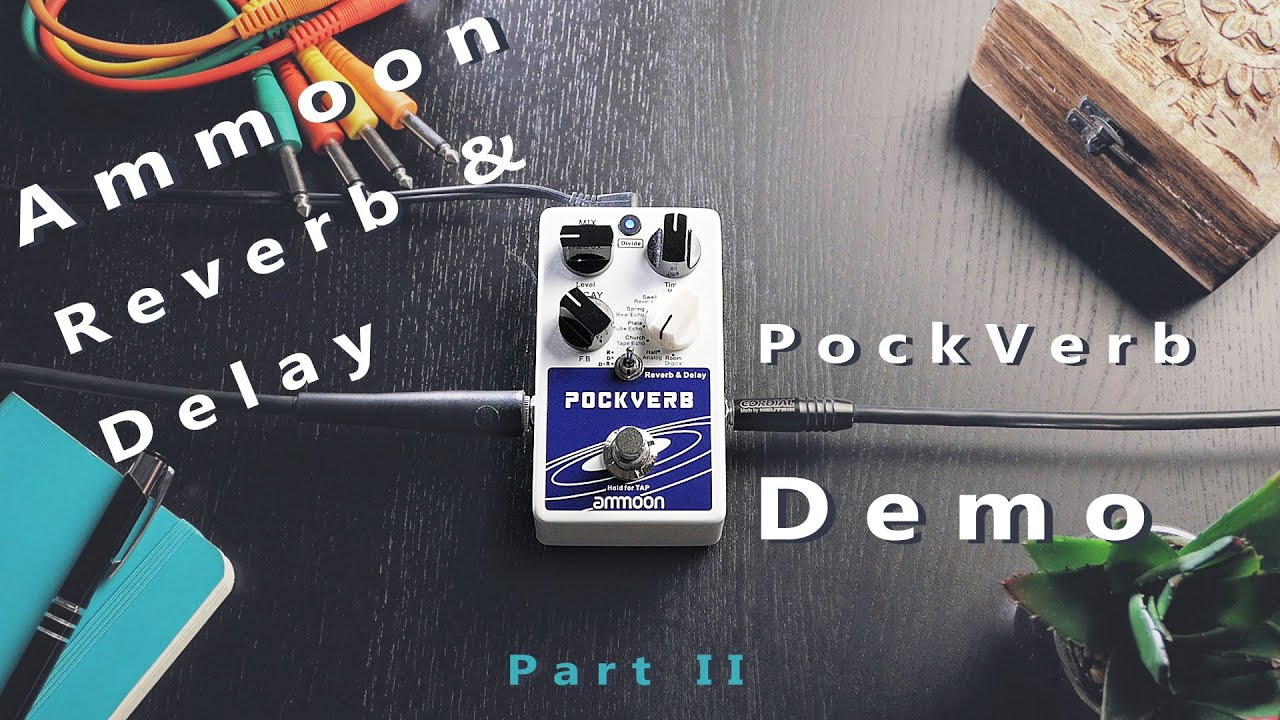 Ammoon POCKVERB Reverb & Delay Demo playthrough (no talking) part II