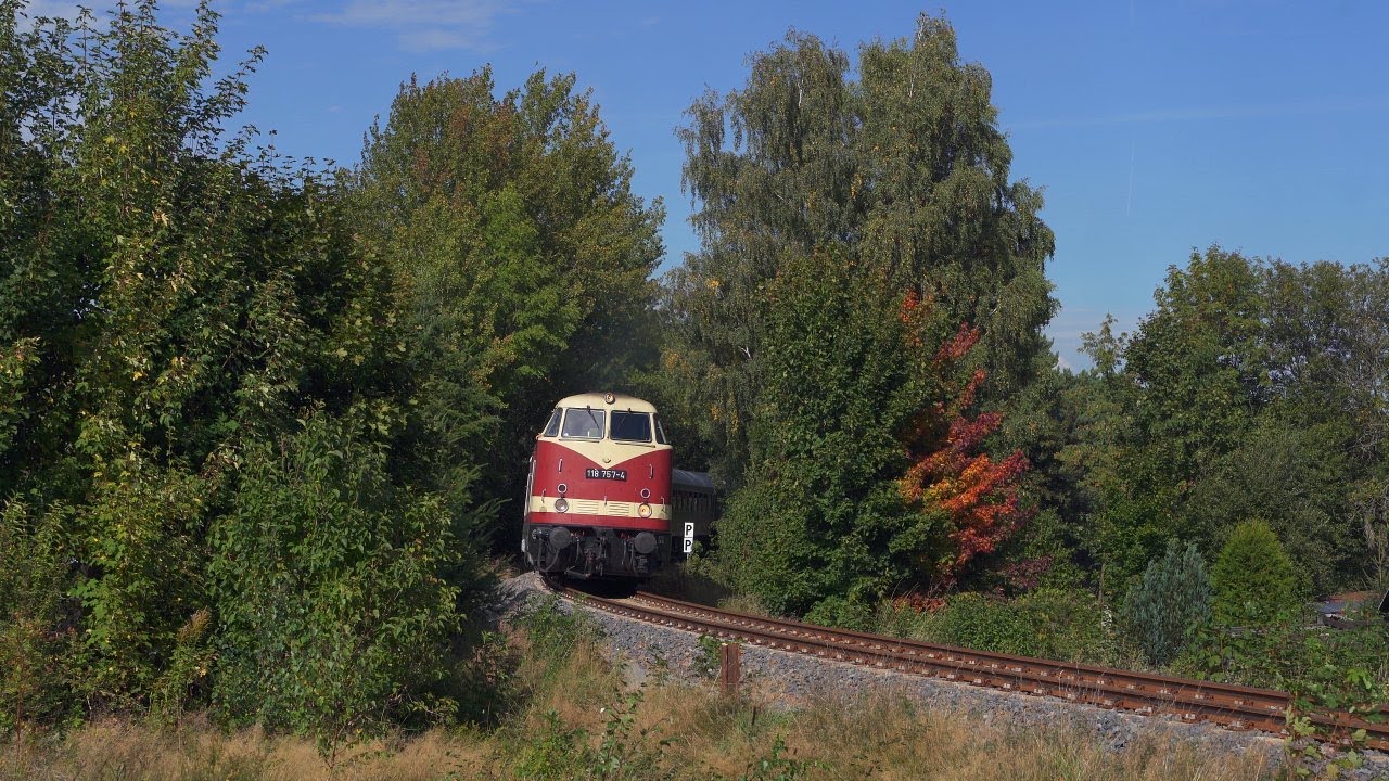 Herbst im Erzgebirge - Frühherbst mit 118 757