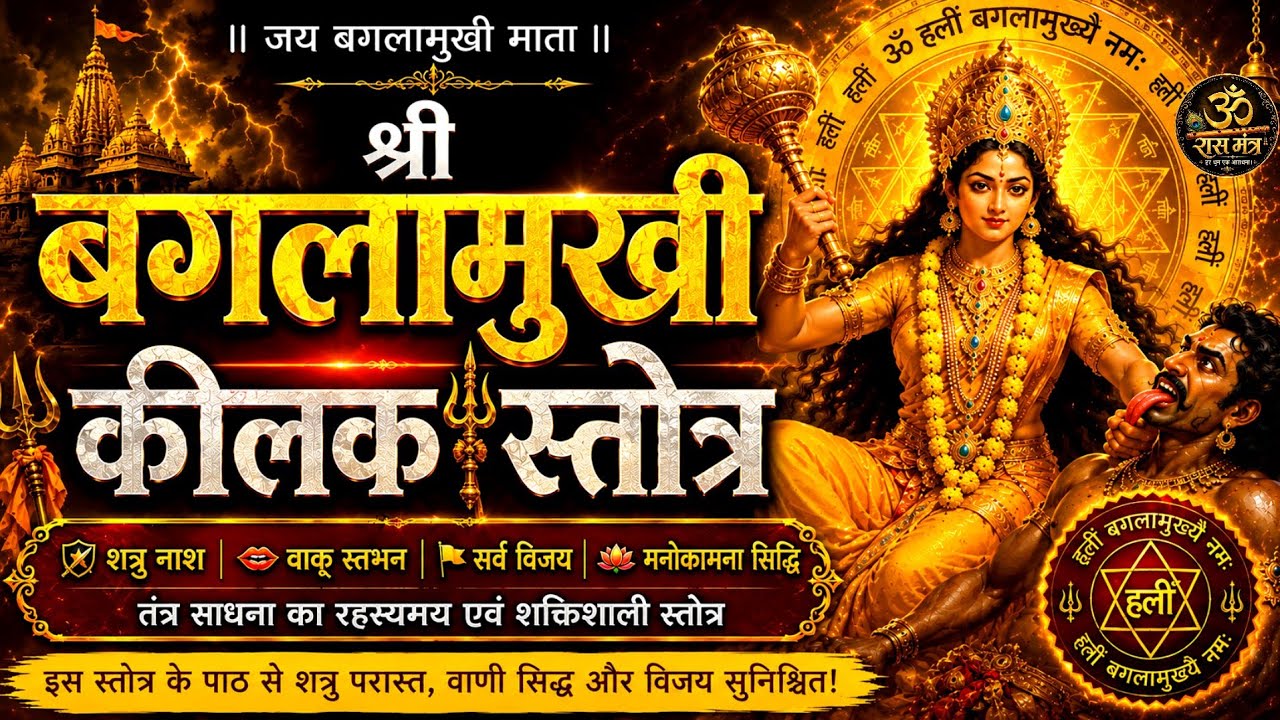 Shri Baglamukhi Keelak Stotra with lyrics | श्री बगलामुखी कीलक स्तोत्र | Ras Mantra