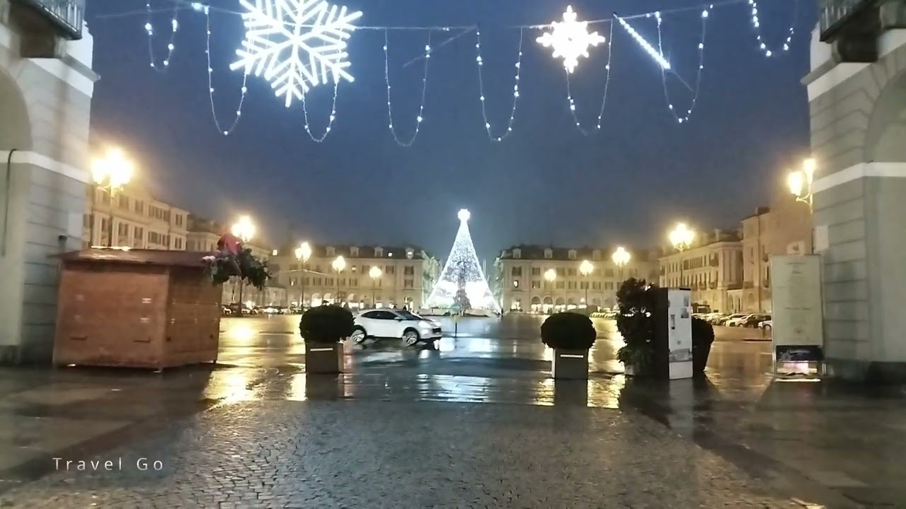 Walking through the city of Cuneo in Italy