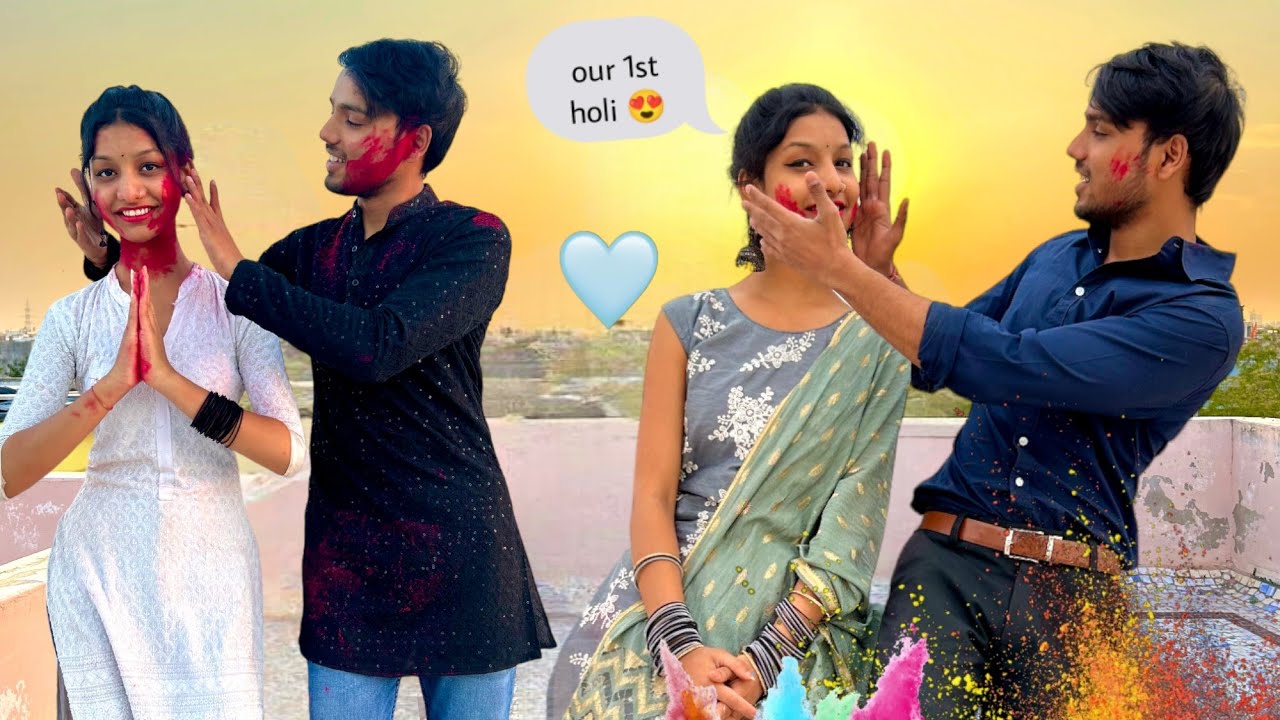 abhi or Sonal ne kheli holi 😍sonabhi ki first happy Holi &hearts;️ vlog