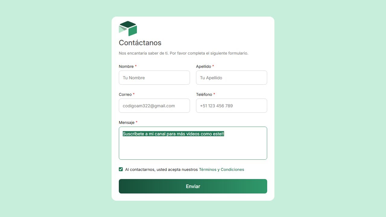 Cómo crear un Formulario de Contacto con HTML y CSS