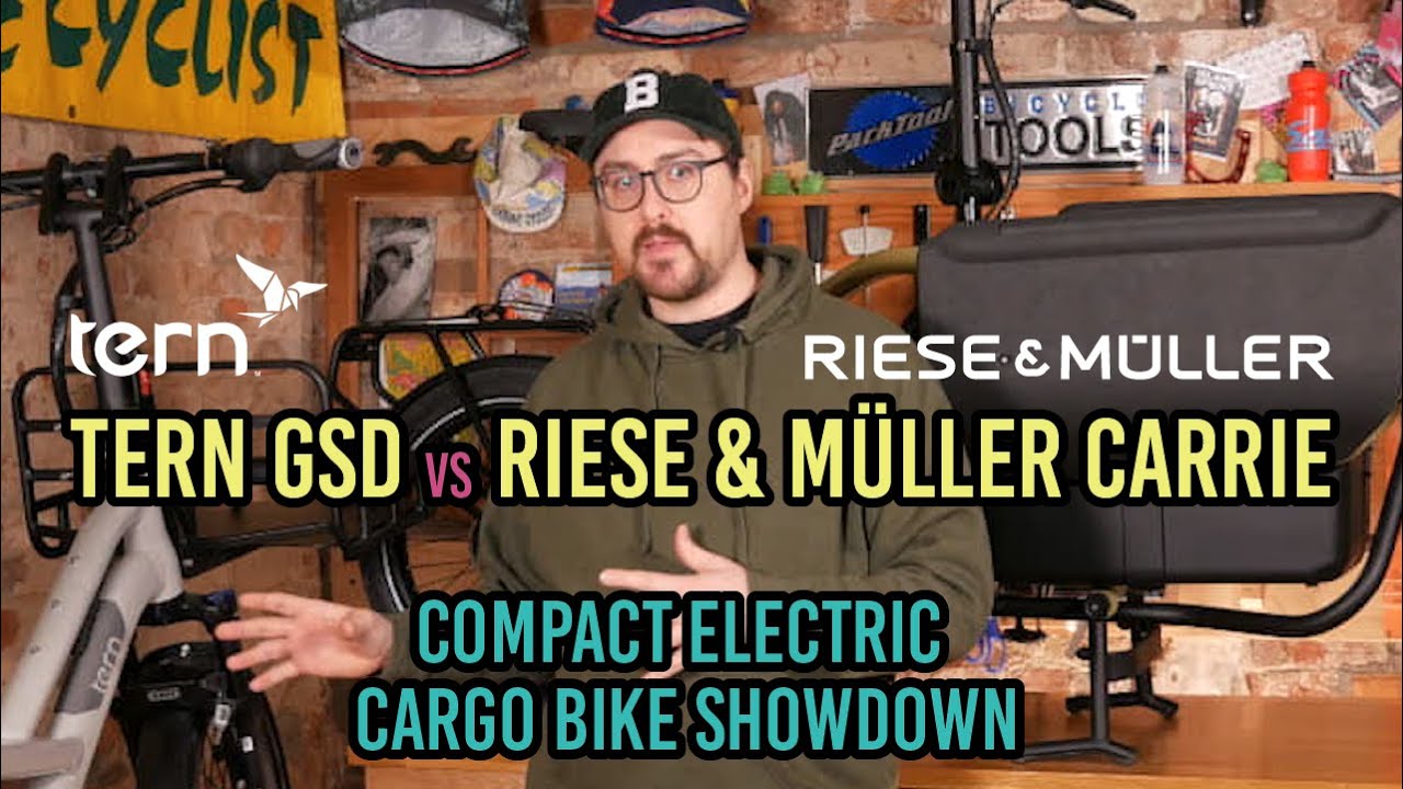 Compact Electric Cargo Bike Comparison - The Tern GSD versus The Riese & Müller Carrie