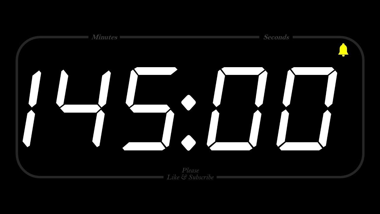 145 MINUTE - TIMER & ALARM - 1080p - COUNTDOWN