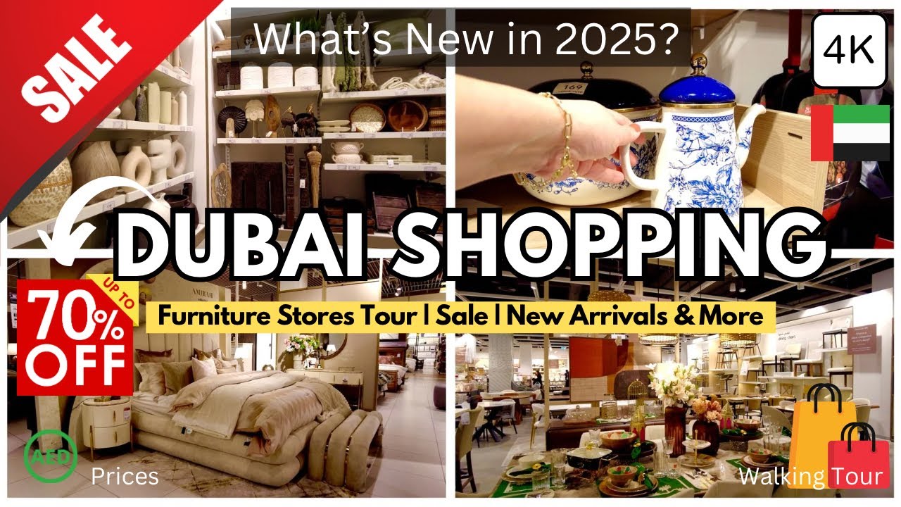 shopping tour in Dubai! Must Visit Furniture Stores, Luxury & Affordable Home Decor in 2025 | 4K 🇦🇪