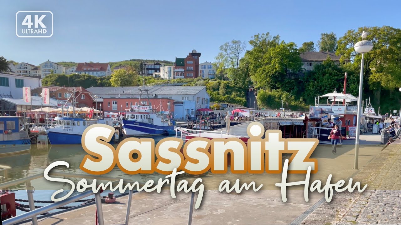 Sommertag am Hafen von Sassnitz - Rügen Urlaub 2023 (4K Walk)