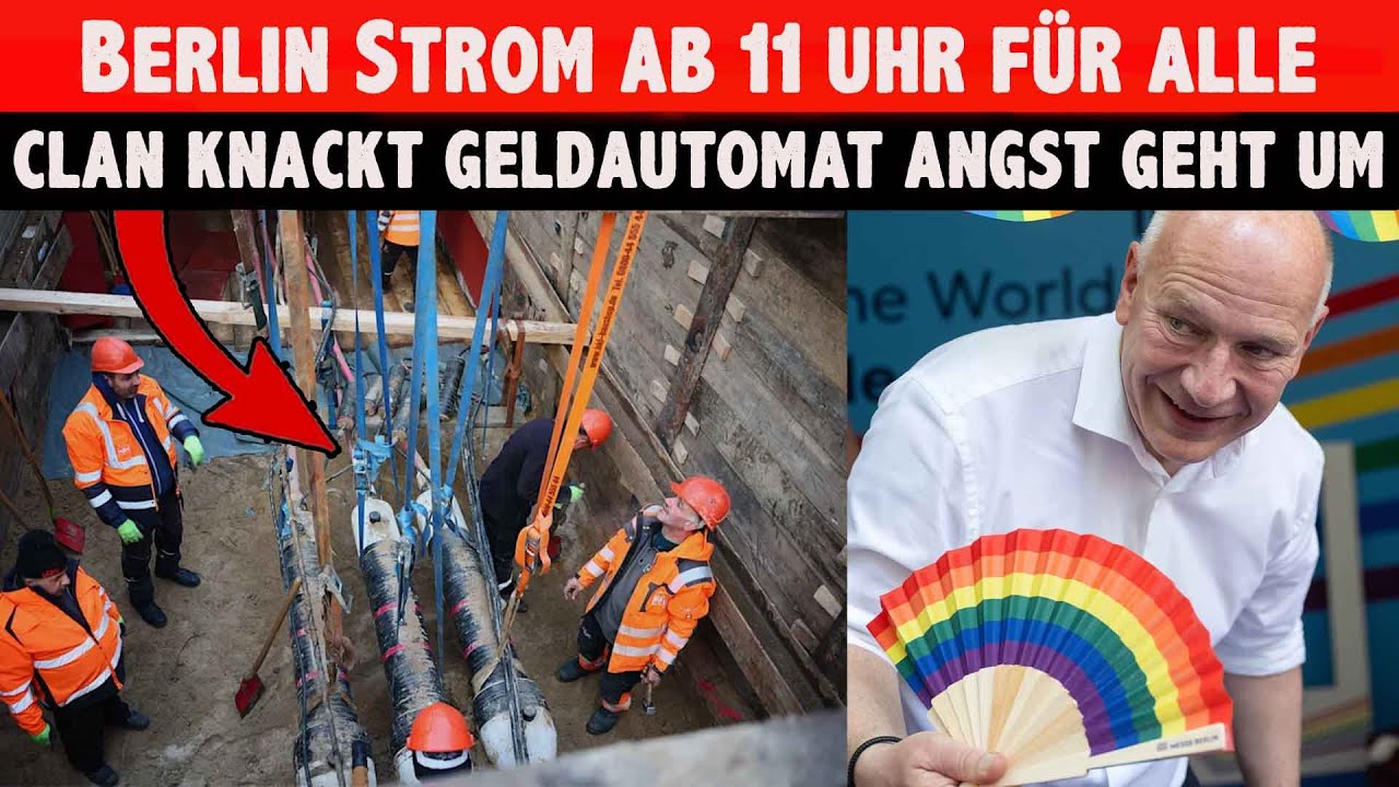 Berlin Blackout STROM ab 11 Uhr für ALLE Wegner ist politischer Vollversager Clan plündert Automaten
