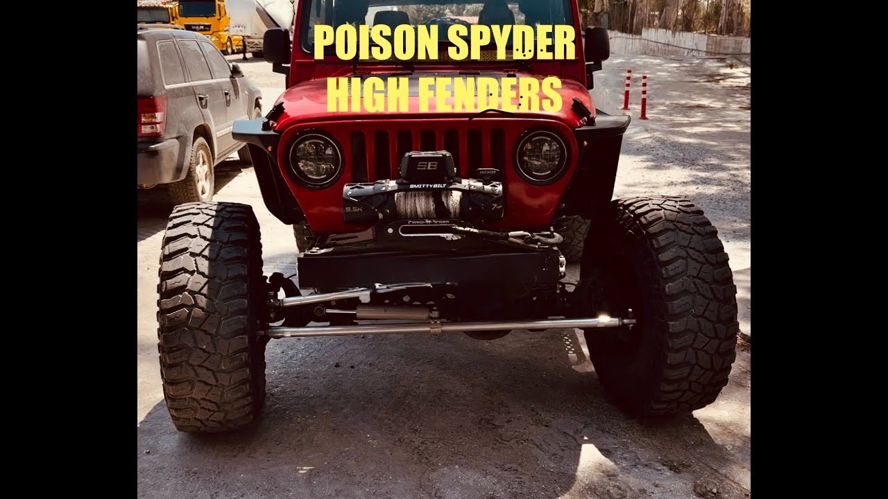 Poison Spyder High Fenders Install on Wrangler TJ – Full DIY Build