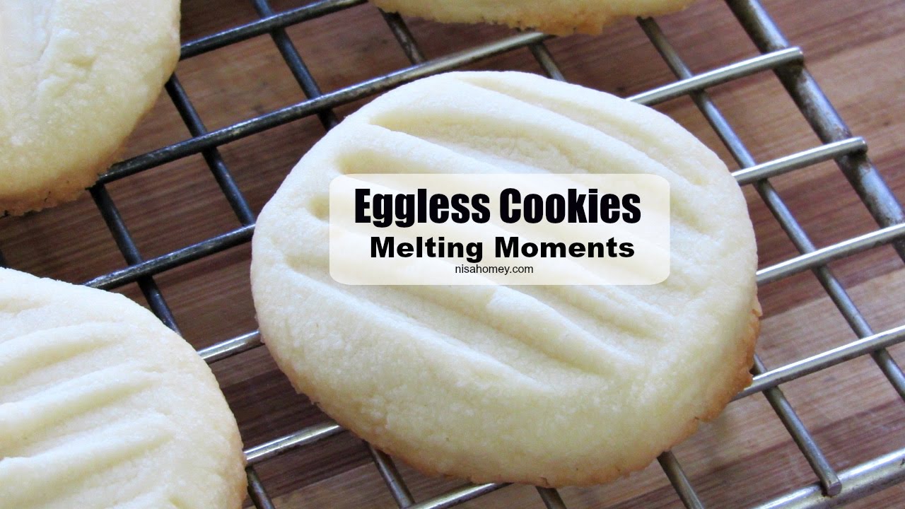Eggless Butter Cookies - Melting Moments Cookies Recipe - Custard Cookies | Nisa Homey