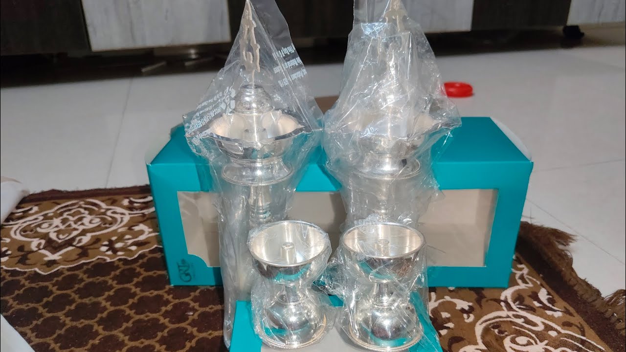 GRT!! New Silver Kuthu Vilakku for Amma.. With price details Making Charges on Silver Articles #grt 