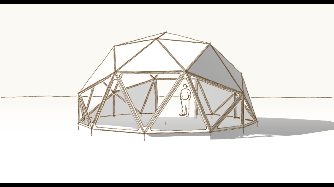Free 2v geodesic dome plans using WangerFlanges