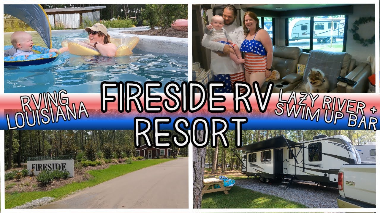 Курорт для автодомов Fireside // Отдых на выходные в автодоме // Ленивая река + бар у бассейна!! ...