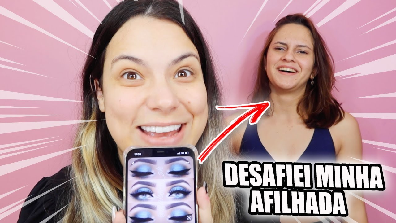 AFILHADA PRODUZINDO MEU LOOK E MAKE  * Ela nao sabe maquiar | Kathy Castricini