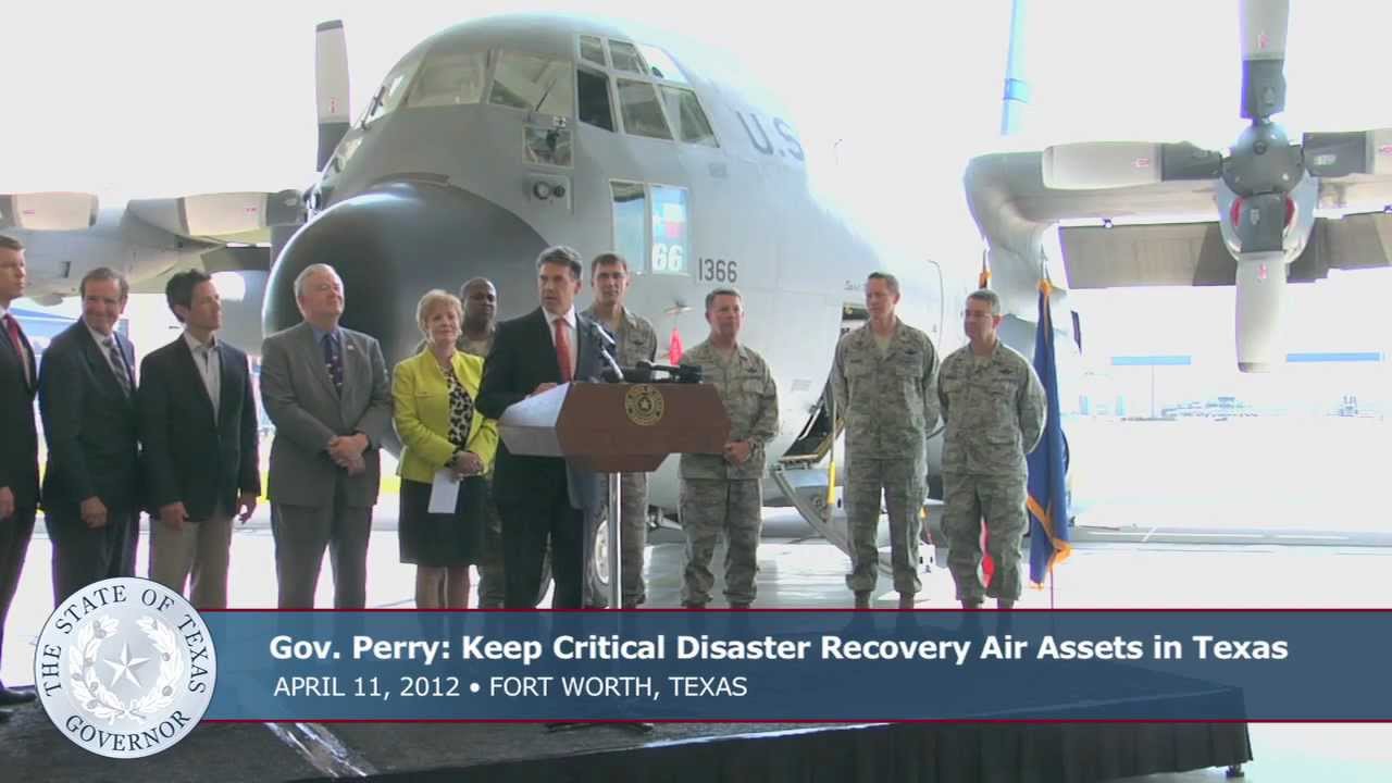 Gov. Perry: Keep Critical Disaster Recovery Air Assets in Texas