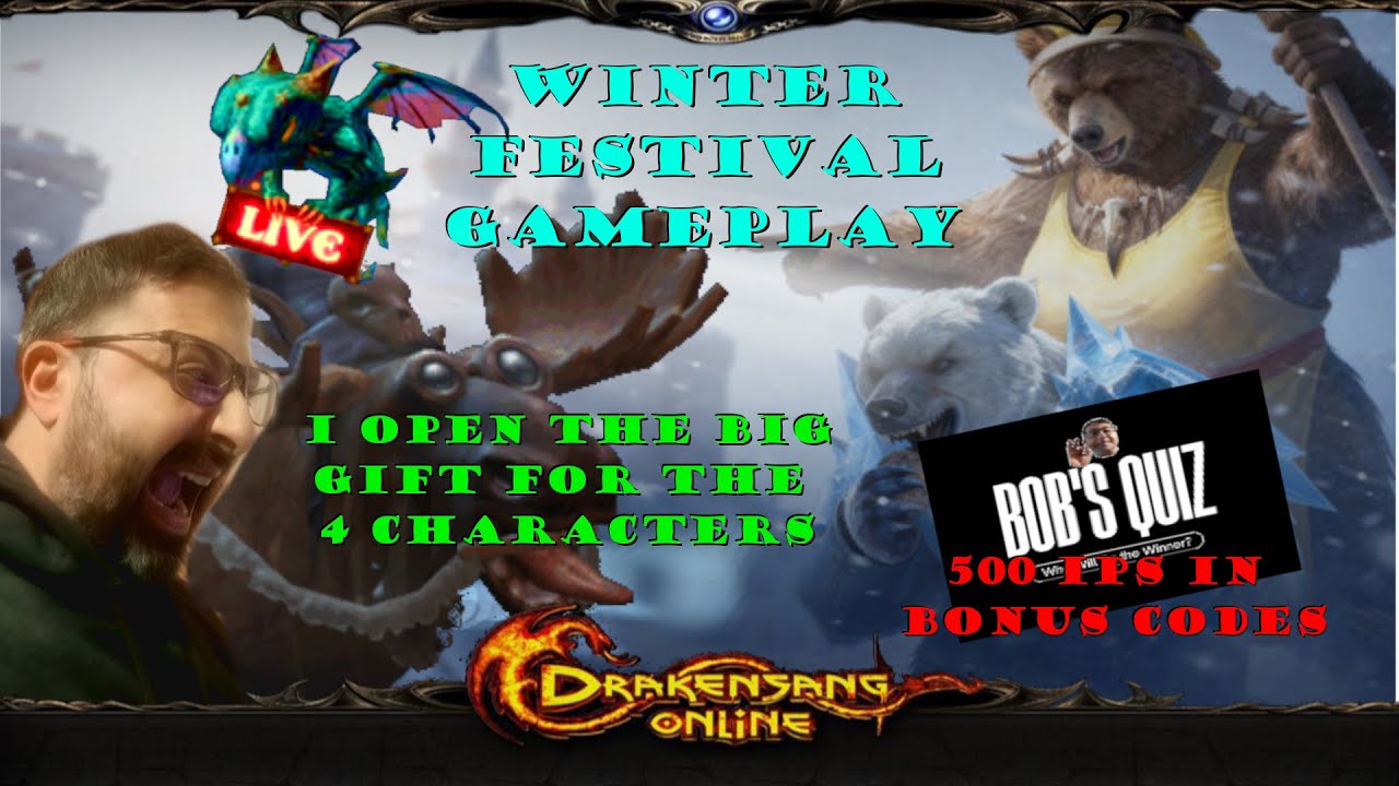 Drakensang Online | I OPEN THE BIG GIFT X4 CHAR AND MORE + BOB'S QUIZ 500 IPS  | GAMEPLAY 🎮