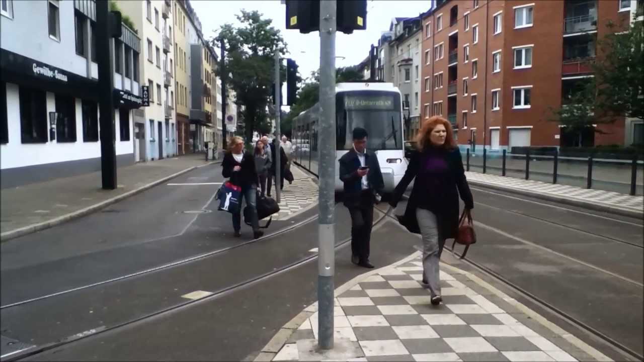 Straßenbahn Düsseldorf Gleisbauarbeiten auf der 707 und 715 Teil 1