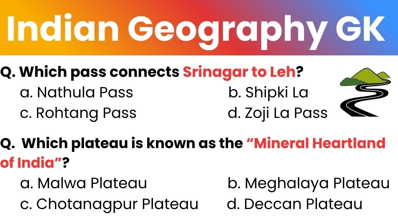Indian Geography | General Knowledge for Competitive Exams | High Scoring GK Questions